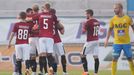 Radost Sparty v zápase 4. ligového kola Teplice - Sparta.