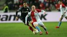 Miroslav Stoch v odvetě osmifinále Evropské ligy Slavia Praha - FC Sevilla