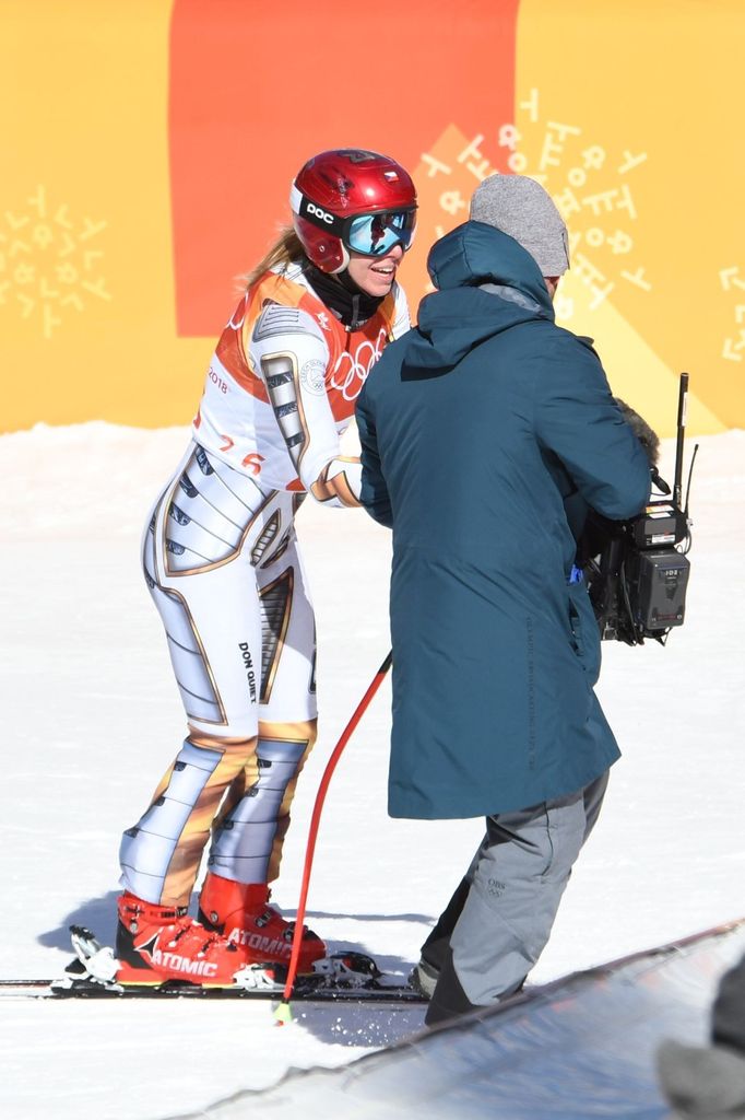 Ester Ledecká v super-G na ZOH 2018