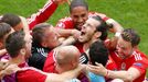 Euro 2016, Slovensko-Wales: Gareth Bale (11) slaví gól na 0:1