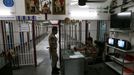 Guards stand in the long-term sentence zone inside Klong Prem high-security prison in Bangkok, Thailand July 12, 2016.