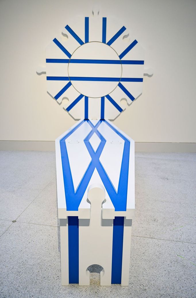 Snímek z výstavy děl Mileny Dopitové ve Veletržním paláci.