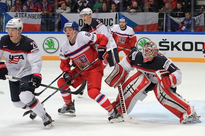 MS 2016, Česko-USA: David Pastrňák (88) - Jake McCabe (29), Keith Kinkaid (1)