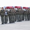 Přílet padlých vojáků na letiště Ruzyně, pieta, rakve