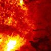 Dark Fireworks This screen capture from the close-up view of the June 7, 2011 solar event shows the sunspot complex originating the flare and the coronal mass ejection plasma cloud falling back towards the sun, described as "Dark Fireworks". Credit: NASA/SDO
