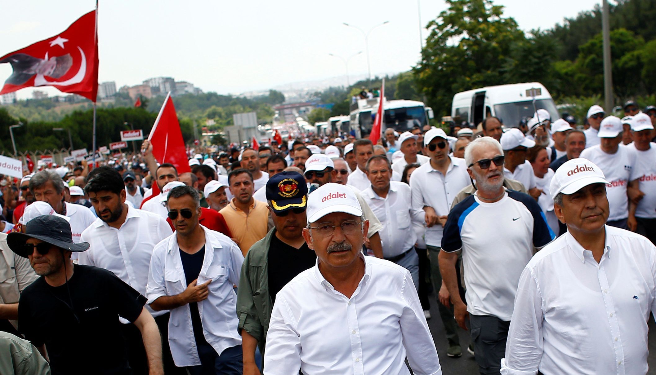 Pochod Kemala Kiliçdaroglua za spravedlnost.