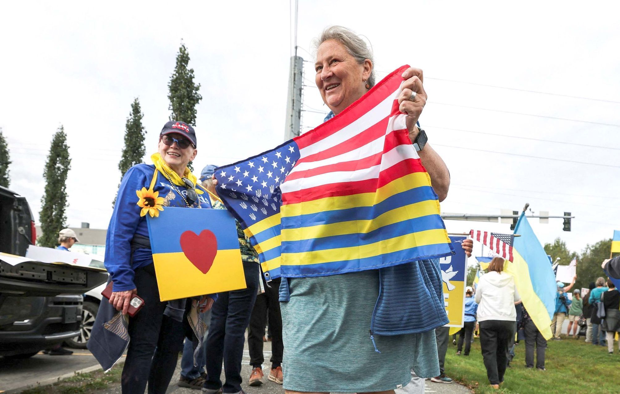 USA, Rusko, Ukrajina, Aljaška, Trump, Putin, summit, demonstrace