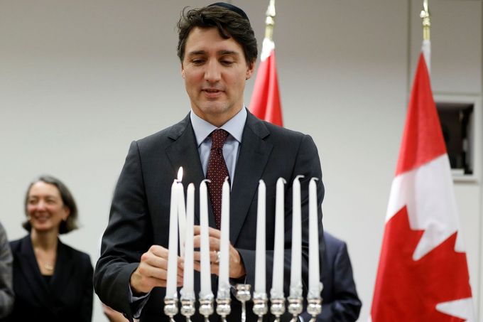 Kanadský premiér Justin Trudeau na oslavě světel v Ottawě