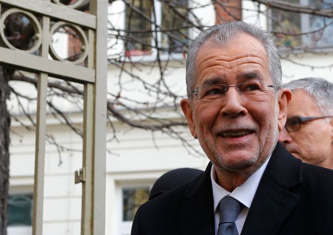 Alexander Van der Bellen volil ve Vídni.