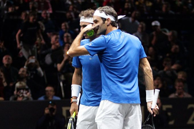 Roger Federer a Rafael Nadal na Laver Cupu 2017