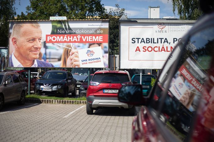 Předvolební kampaň na Slovensku před parlamentními volbami v roce 2023.