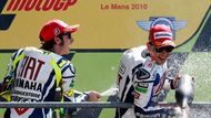 Valentino Rossi a Jorge Lorenzo