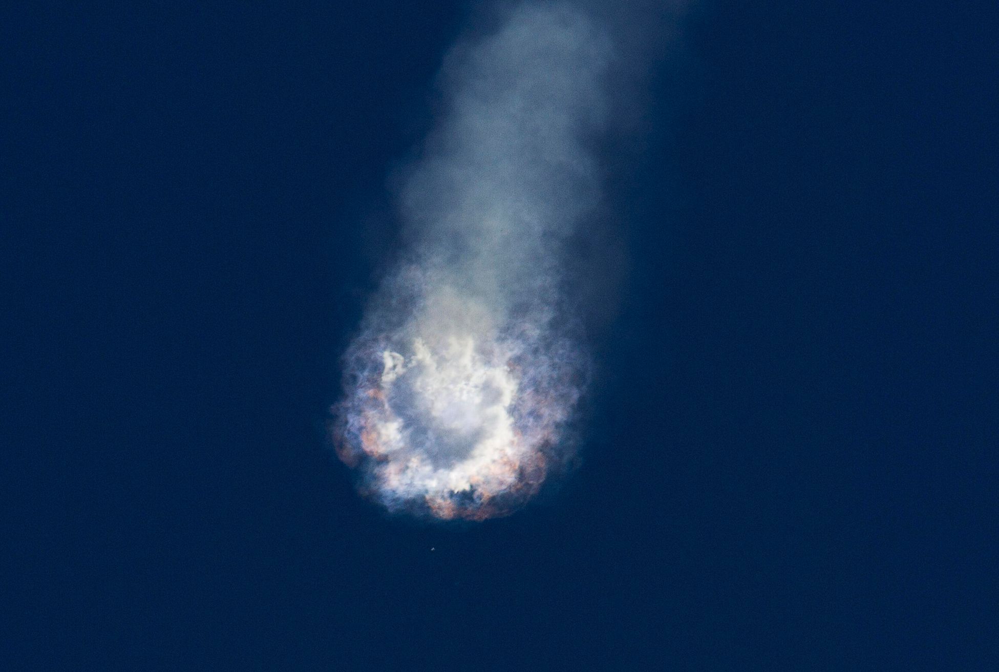 An unmanned SpaceX Falcon 9 rocket explodes after liftoff from Cape Canaveral