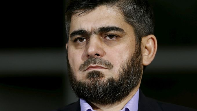 Muhammad Allúš, zástupce mocné povstalecké skupiny Džajš Islám a doposud vyjednávač syrské opozice v Ženevě.