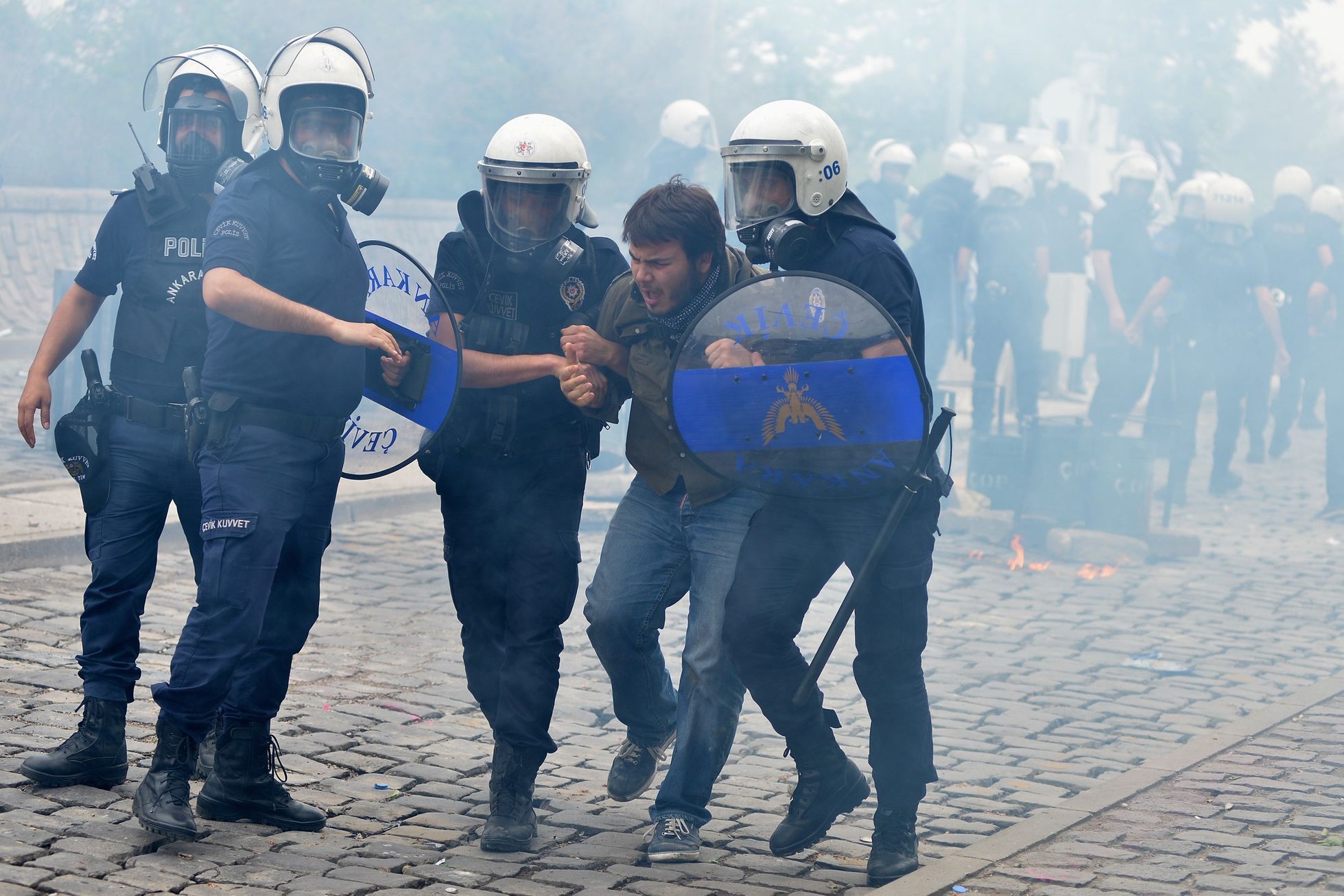 Důlní neštěstí v Turecku - protest v Ankaře