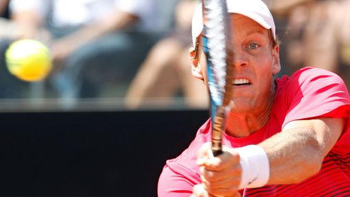 Tomáš Berdych v zápase s Rafaelem Nadalem, turnaj v Římě