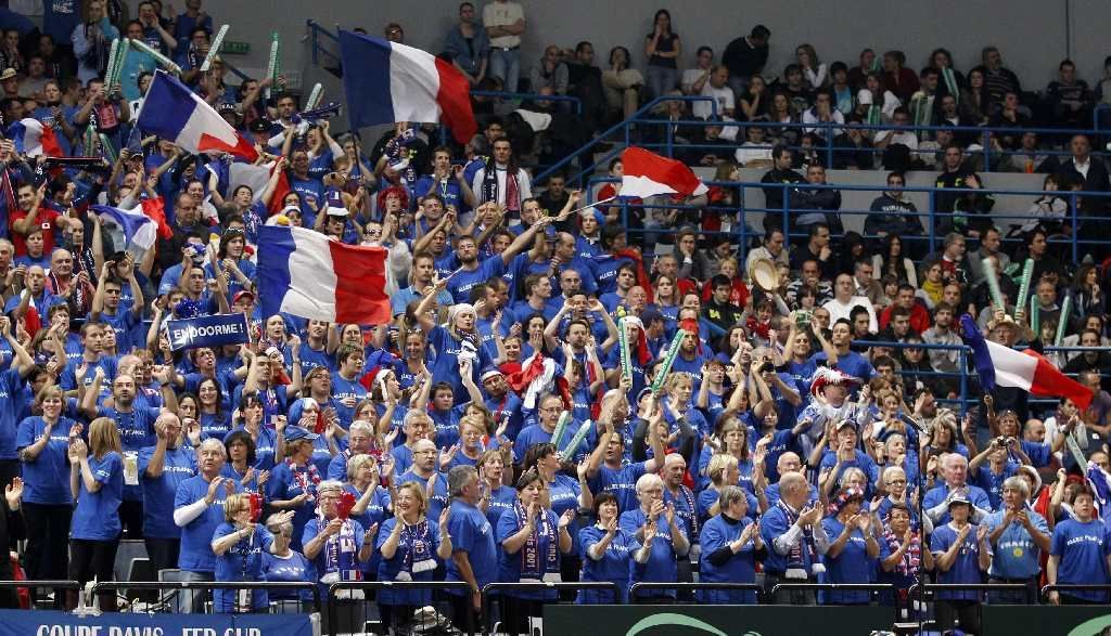 Davis Cup 2010 Srbsko - Francie: fanoušci Francie