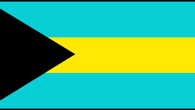 Bahamská vlajka.