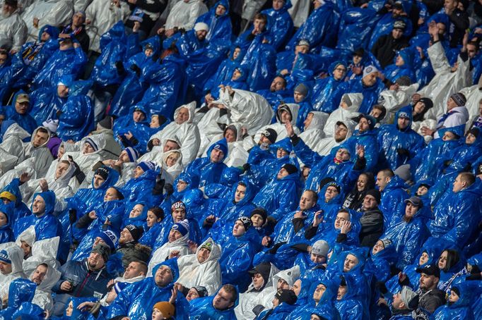 20. kolo Fortuna:Ligy, FC Baník Ostrava - AC Sparta Praha: Fanoušci Baníku.