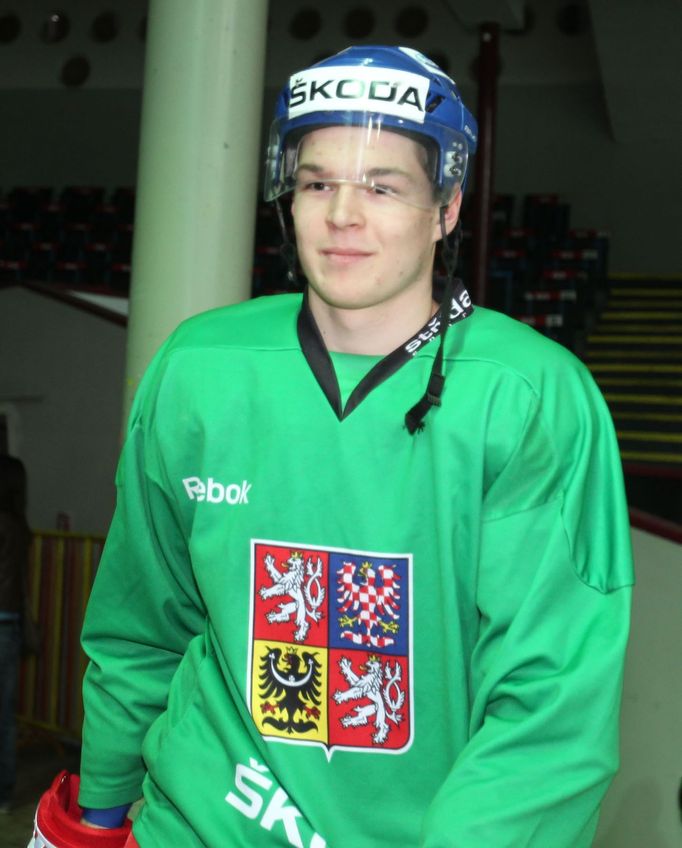 Trénink české hokejové reprezentace (Tomáš Hertl)