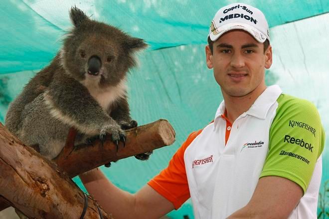 Adrian Sutil v zoo s koalou