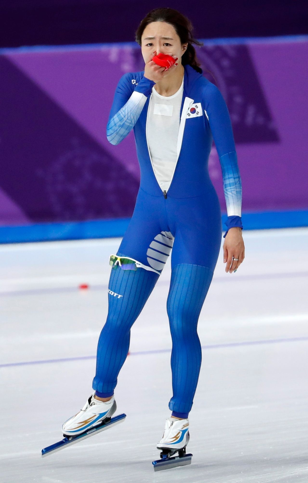 I Sang-hwa v závodě na 500 m na ZOH 2018