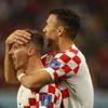 Chorvaté slaví gól v zápase o 3. místo na MS 2022 Chorvatsko - Maroko