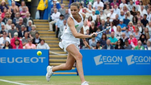 Karolína Plíšková ve finále turnaje v Eastbourne.