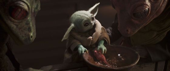 Baby Yoda ze seriálu The Mandalorian.