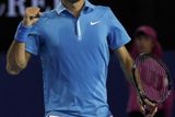 Roger Federer slaví postup do finále