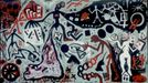 A.R. Penck: Der Arbeiter kehrt an seinen Arbeitsplatz zurück, weil es so schwierig wurde, den Streik fortzusetzen..., 1987