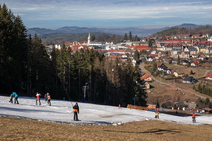 Kašperské hory a okolí, zvažovaná oblast pro těžbu zlata.