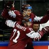 MS 2018, Kanada-Lotyšsko: Kristians Rubins slaví gól v síti Kanady