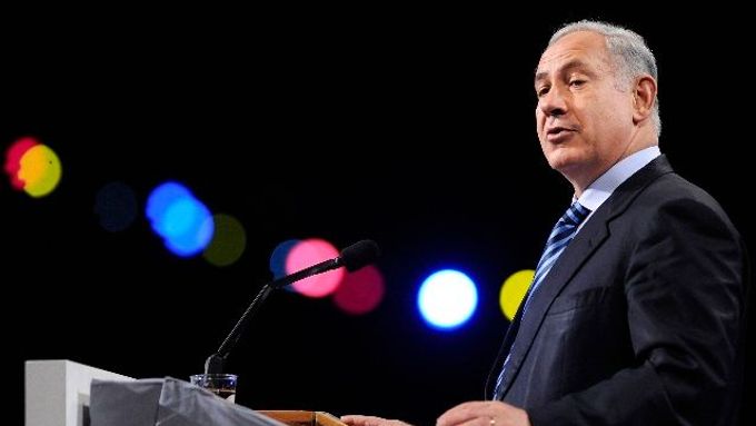 Netanjahu mluví na konferenci AIPAC v pondělí.