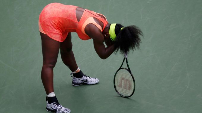 Zklamaná Serena Williamsová.