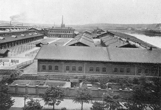 Jatka v pražské čtvrti Holešovice-Bubny na fotografii z roku 1905.