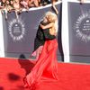 Chris Brown and Rita Ora hug as they arrive at 2014 MTV Video Music Awards in Inglewood
