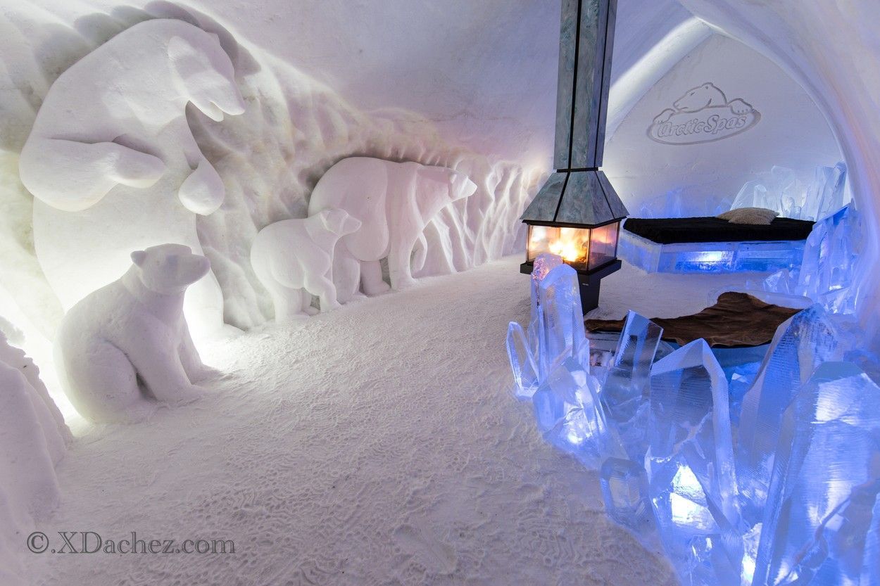 Ledový hotel v Kanadě