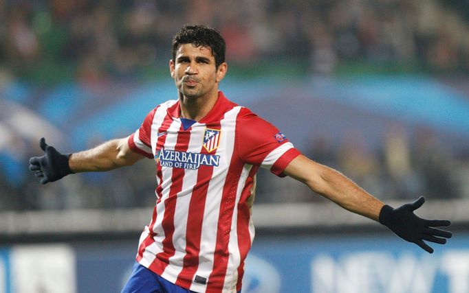 Atletico Madrid (Costa) slaví branku v Lize mistrů