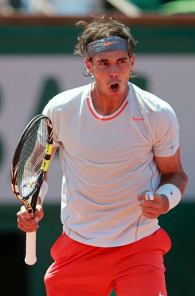 Rafael Nadal se raduje v semifinále French Open 2013