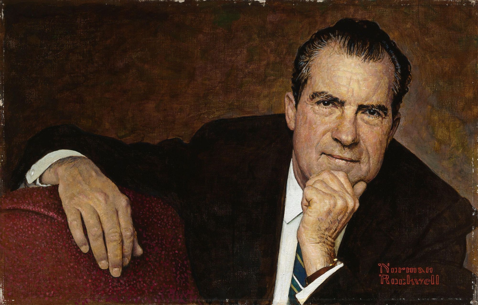 Nixon malovaný portrét