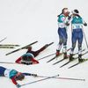 ZOH 2018, skiatlon Ž:  Charlotte Kallaová a Ebba Anderssonová