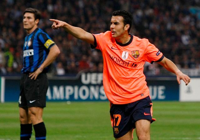 PInter vs Barcelona: Pedro slaví gól