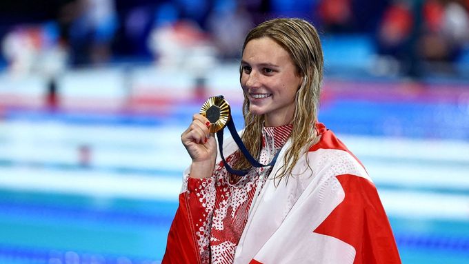 Kanadská plavkyně Summer McIntoshová na olympiádě 2024 v Paříži