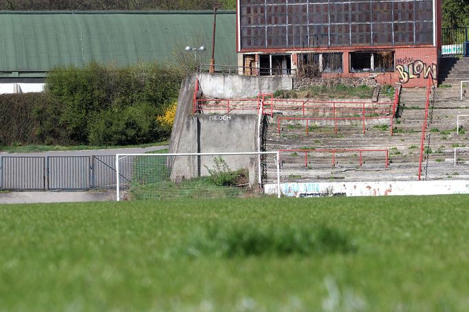 Legendární fotbalový stadion Za Lužánkami v Brně.