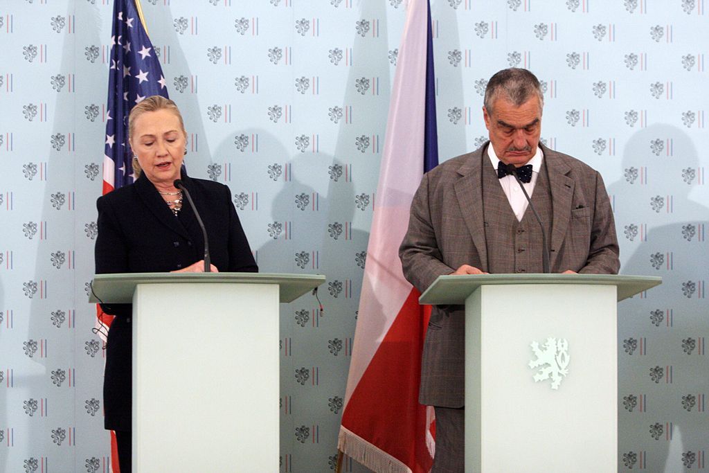 Hillary Clintonová v Černínském paláci