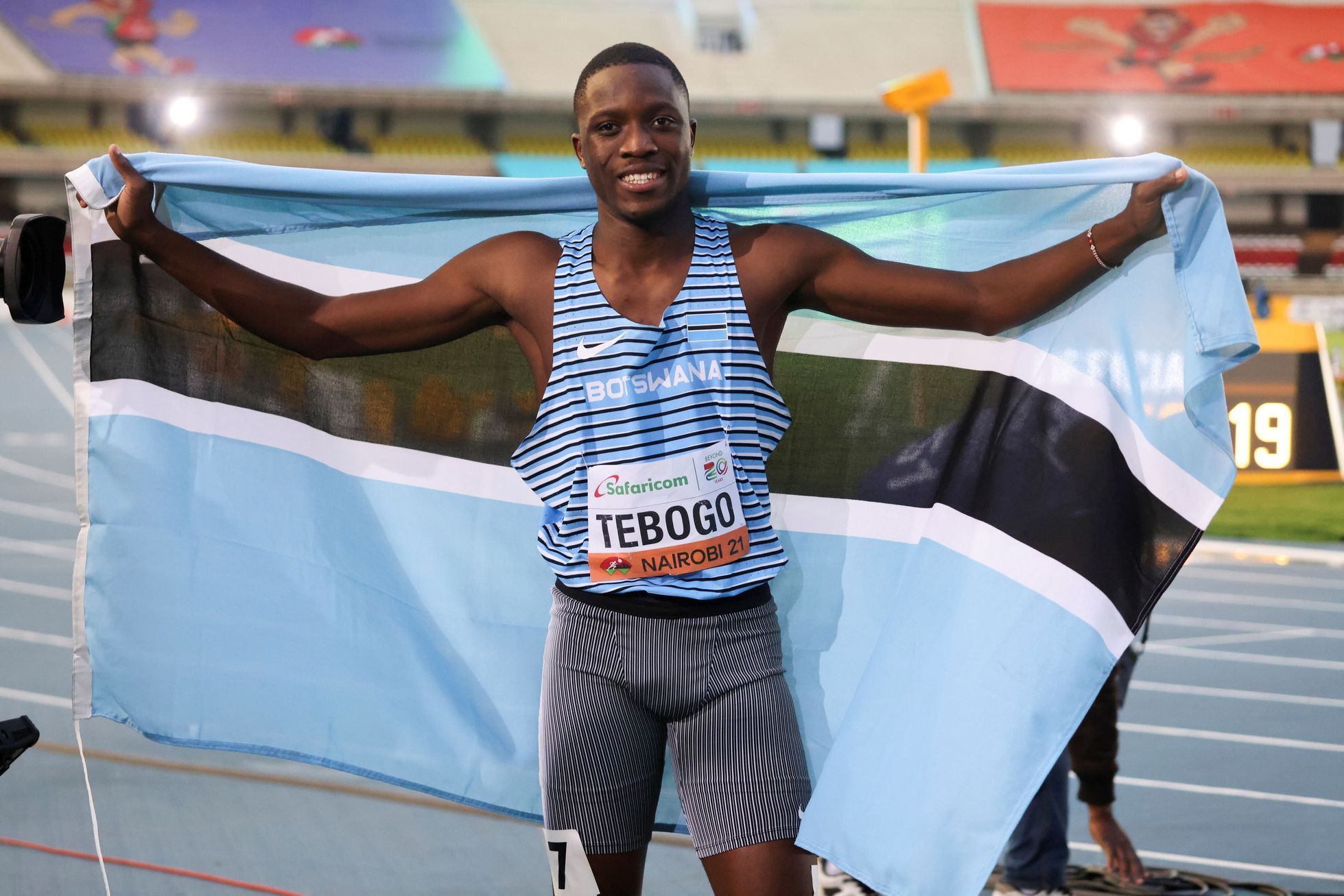 Botswanský sprinter Letsile Tebogo
