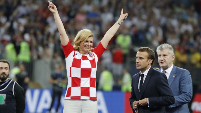 Chorvatská prezidentka Kolinda Grabarová-Kitarovićová byla během celého mistrovství věrnou fanynkou.