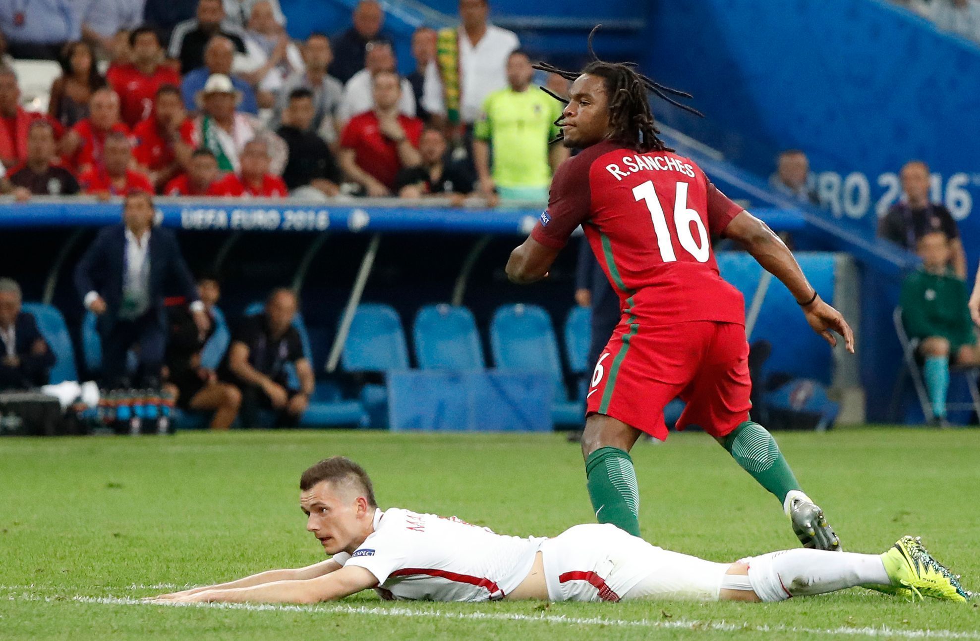 Euro 2016, Polsko-Portugalsko: Renato Sanches dává gól na 1:1