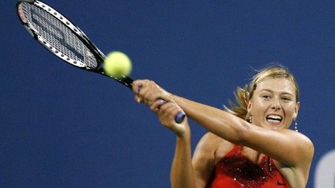 Ruská tenistka Maria Šarapovová v zápase US Open proti Robertě Vinciové.